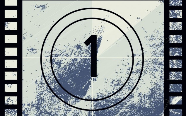 Film CountDown number 1 vector illustration