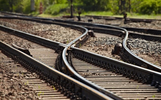 Rails and switches of a railroad line