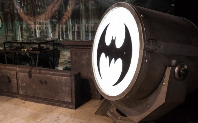 MILAN, ITALY - MARCH 14: Batsignal device on display at Cartoomics, event dedicated to comics, cartoons, cosplay, fantasy and gaming on MARCH 14, 2014 in Milan