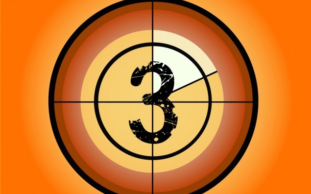 Orange and Red Circle Countdown at No 3 - (Vector Format)