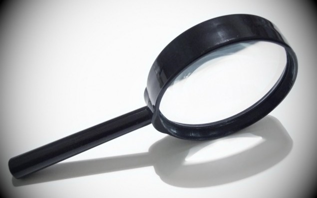 magnification lens on the table