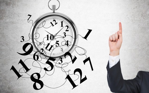 Time management finger up