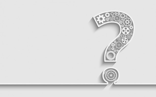 Question mark from gears