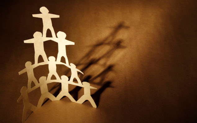 Human pyramid