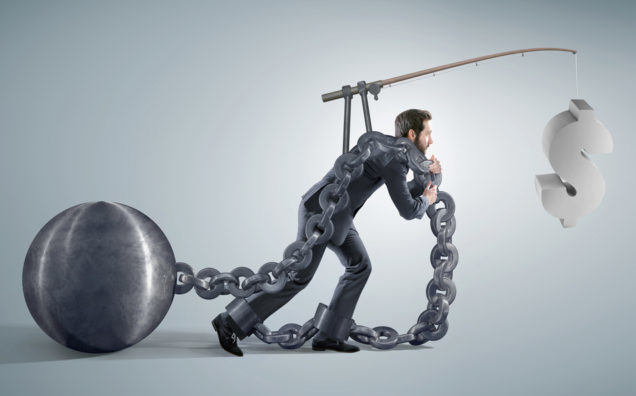 conceptual photo presenting abitious businessman