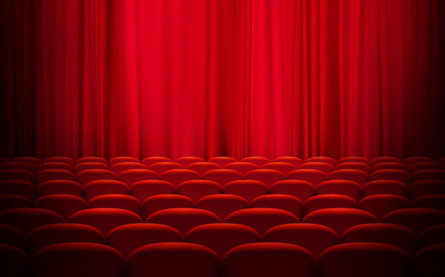 Red curtain template. EPS 10