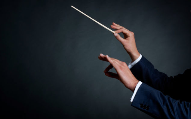 male orchestra conductor