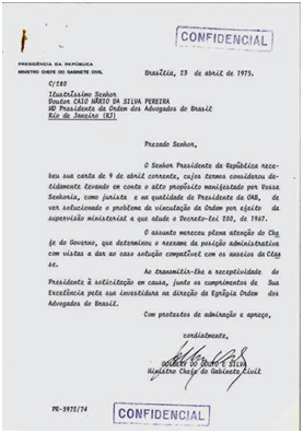 Resposta do Chefe da Casa Civil
