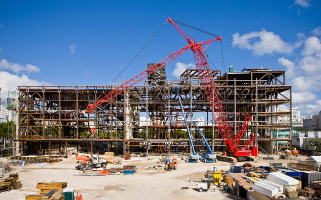 Colorful Construction Site on Sunny Day