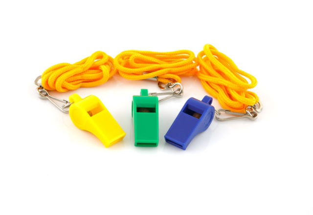whistle isolated on a white background.