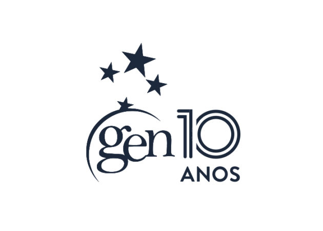 Logo comemorativo GEN 10 anos