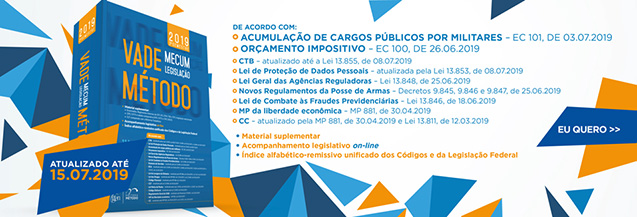 Vade Mecum Método: 11ª edição traz 1800 páginas de legislação criteriosamente selecionada. Confira!