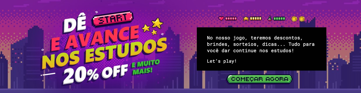 Dê Start e avance nos estudos! Livros com 20% OFF e muito mais