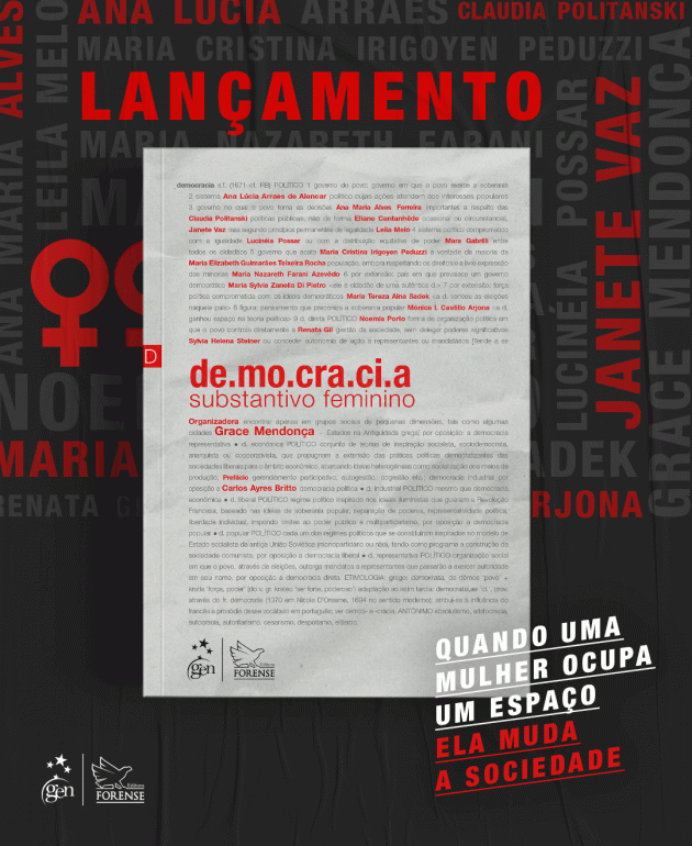 Ministra Grace Mendonça lança “Democracia: Substantivo Feminino” em simpósio online