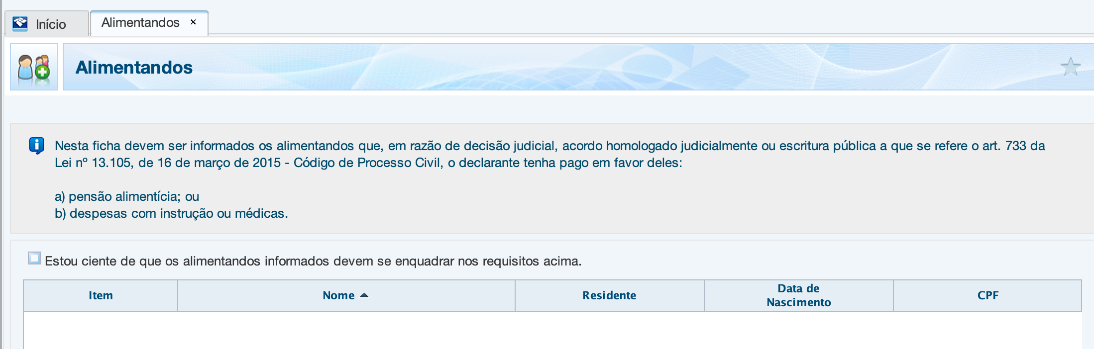 Pensão alimentícia e imposto de renda