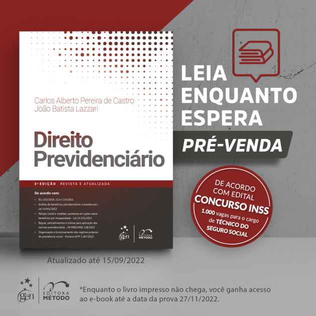Direito Previdenciário, Carlos Alberto Pereira de Castro e João Batista Lazzari Direito Previdenciário, Carlos Alberto Pereira de Castro e João Batista Lazzari