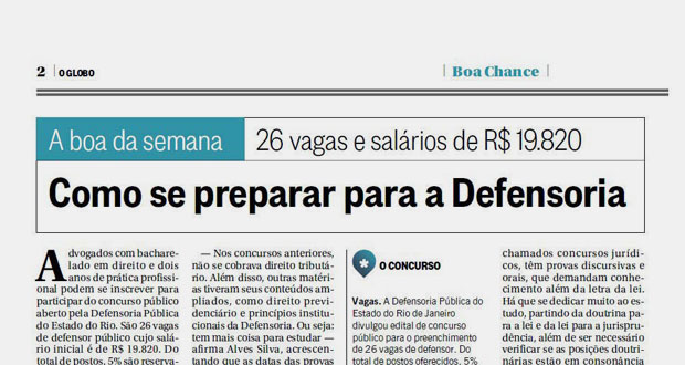 Saiu na Mídia | Como se preparar para a Defensoria