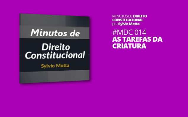 Minutos de Direito Constitucional – #014 – As Tarefas da Criatura