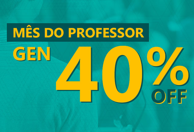No Mês do professor, docente cadastrado tem 40% de desconto em qualquer produto no site do GEN