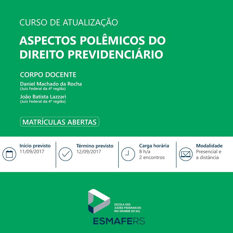 Curso Aspectos Polêmicos do Direito Previdenciário