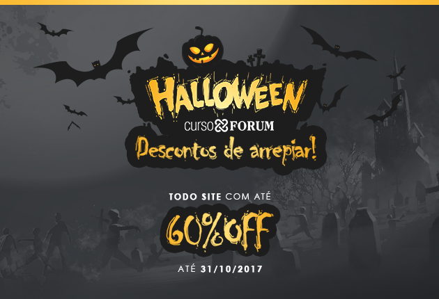 Halloween Curso Forum: até 60% de Desconto!