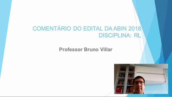 Professor Bruno Villar comenta a matéria de RL do edital da ABIN