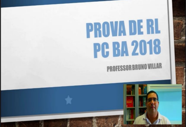 Professor Bruno Villar comenta a prova do concurso PC/BA