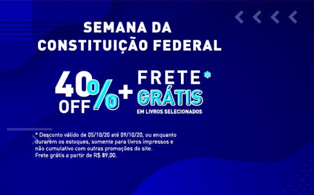 Semana da Constituição Federal: 15 livros com 40% OFF!