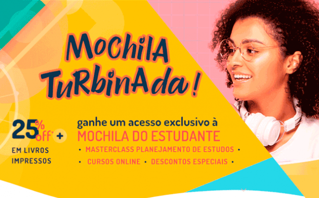 Volta às Aulas: na promoção Mochila Turbinada, confira livros com 25% OFF!