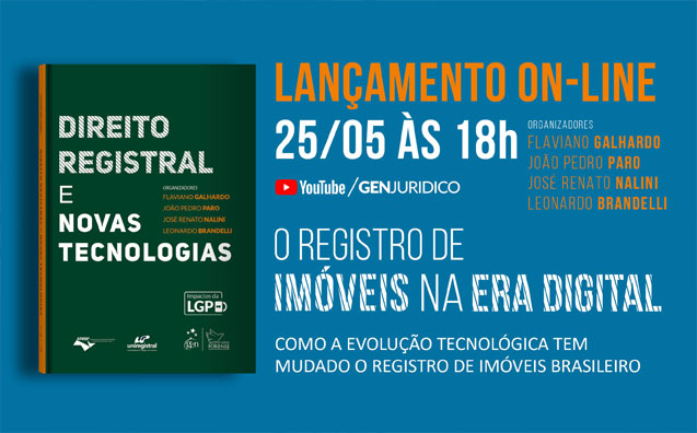 Lançamento on-line: Direito Registral e Novas Tecnologias