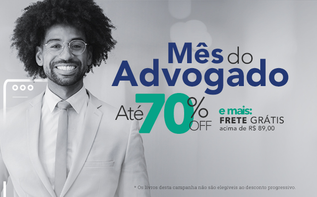Mês do advogado: Livros com até 70% de desconto por tempo limitado. Aproveite!