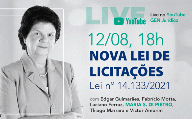 Lançamento on-line: Nova Lei de Licitações, com Di Pietro, Guimarães, Motta, Ferraz, Marrara e Amorim