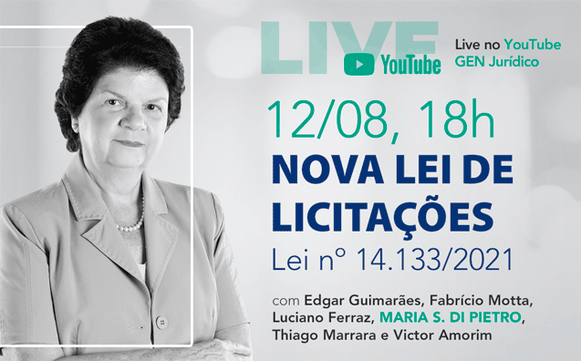 Lançamento on-line: Nova Lei de Licitações, com Di Pietro, Guimarães, Motta, Ferraz, Marrara e Amorim