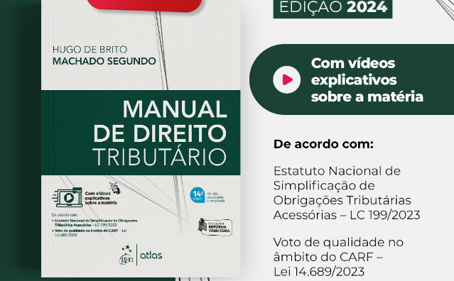 Livro Manual de Direito Tributário: leia a nota do autor à 14ª edição