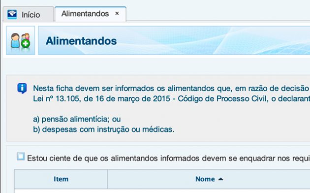 Pensão alimentícia e imposto de renda
