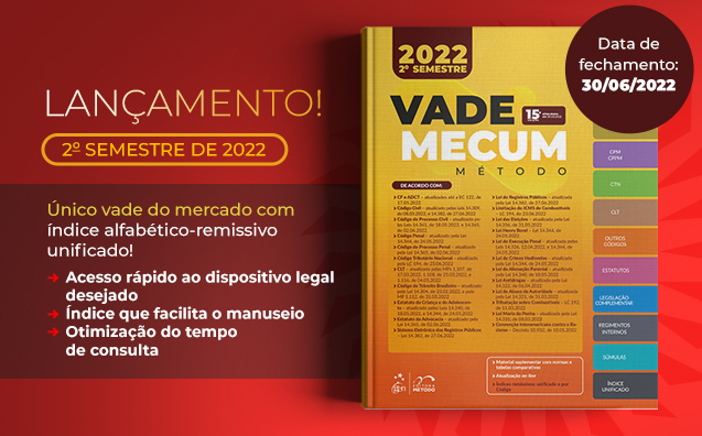 Pré-venda Vade Mecum Método 2022 – 2º Semestre: ganhe tempo e saia na frente!