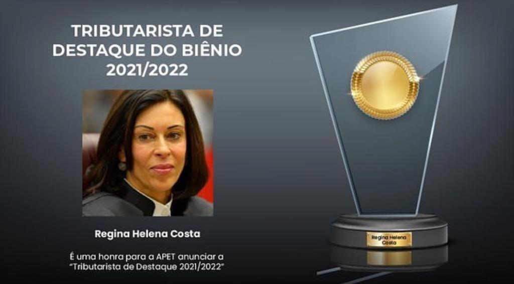 Regina Helena Costa ganha Prêmio Tributarista de Destaque 2021/2022