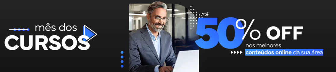 Chegou o Mês dos Cursos! Cursos online de excelência são a rota para o sucesso que você busca.